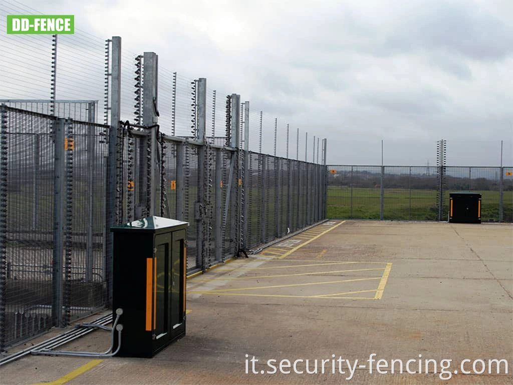 Fence di sicurezza elettrica per la parete di protezione perimetrale.